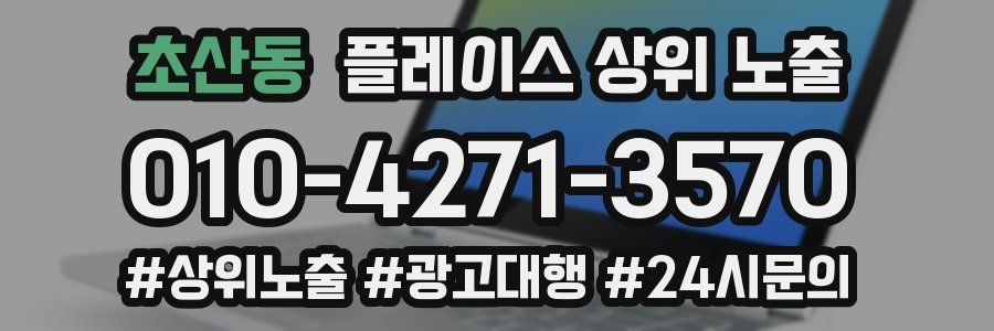 초산동 플레이스 상위 노출