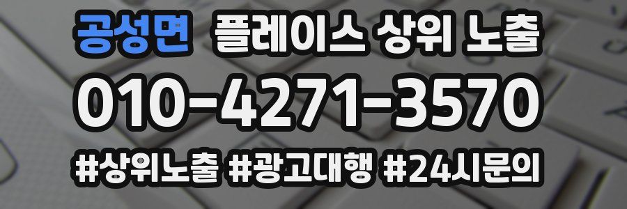 공성면 플레이스 상위 노출