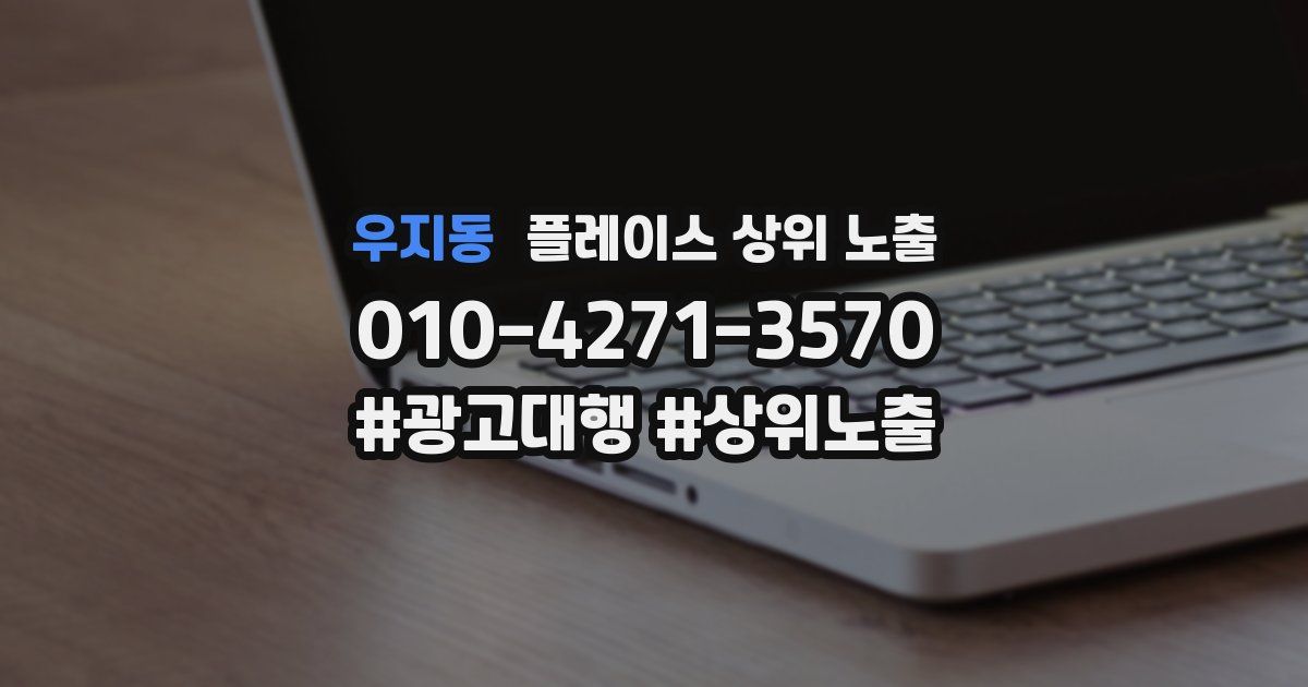 우지동 플레이스 상위 노출