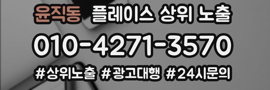 윤직동 플레이스 상위 노출