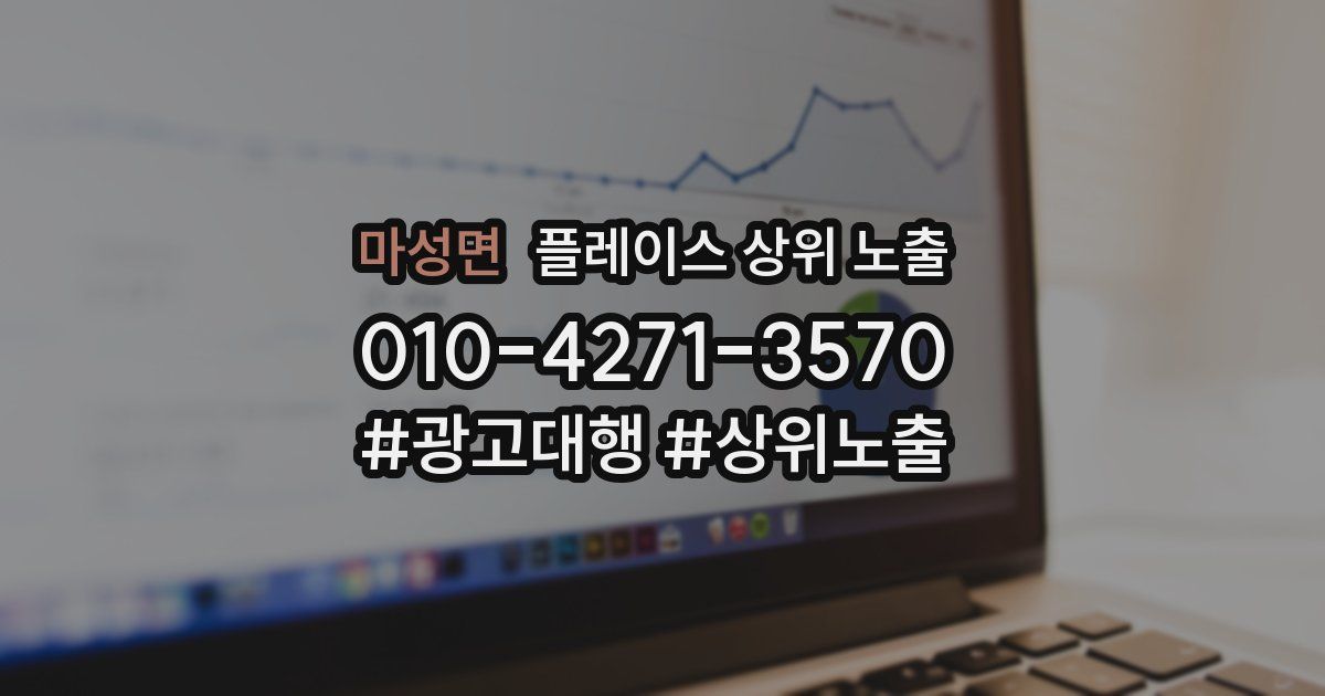마성면 플레이스 상위 노출
