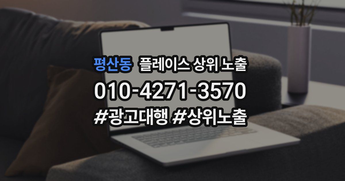 평산동 플레이스 상위 노출