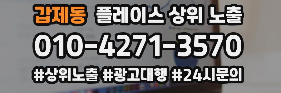 갑제동 플레이스 상위 노출