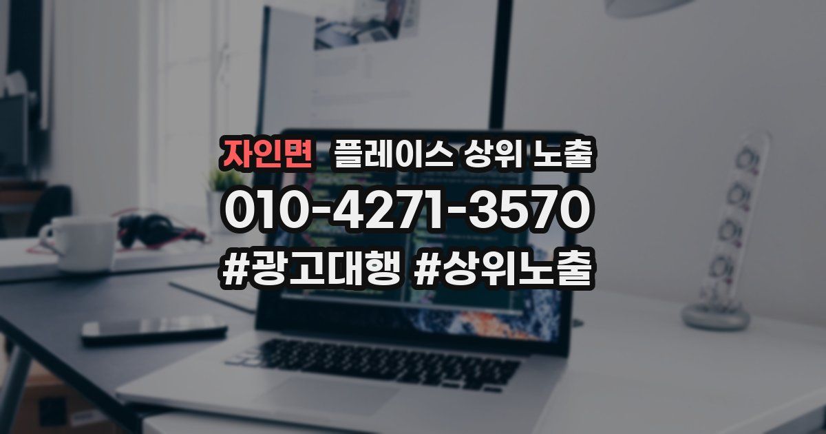자인면 플레이스 상위 노출