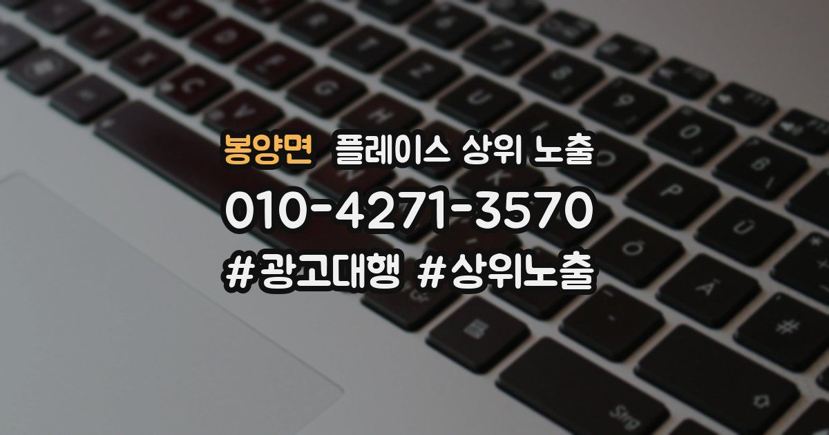 봉양면 플레이스 상위 노출