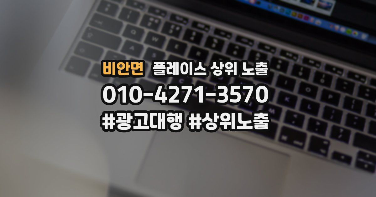 비안면 플레이스 상위 노출