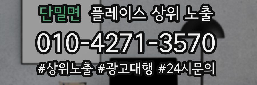 단밀면 플레이스 상위 노출
