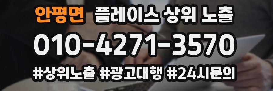 안평면 플레이스 상위 노출