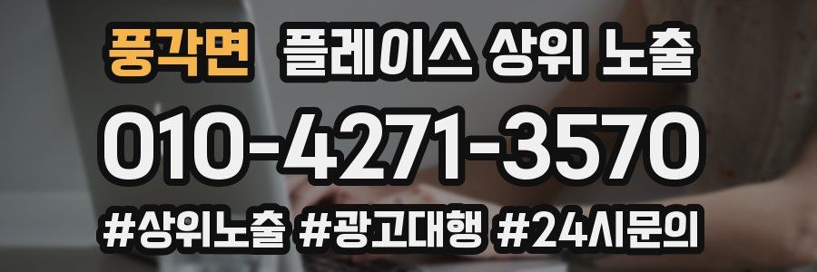 풍각면 플레이스 상위 노출