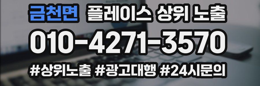 금천면 플레이스 상위 노출