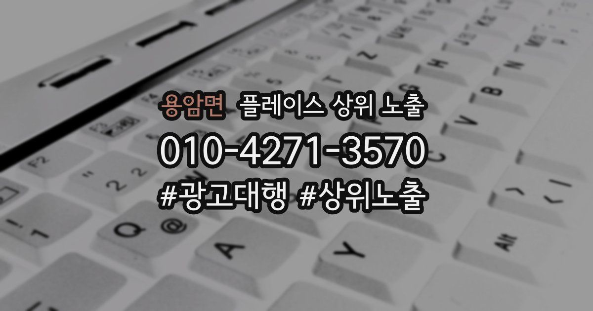 용암면 플레이스 상위 노출