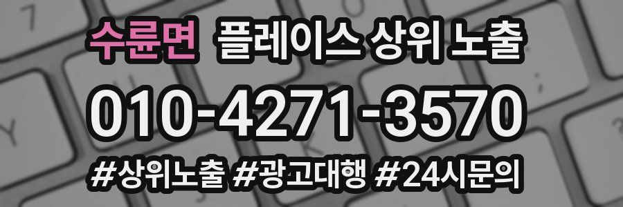 수륜면 플레이스 상위 노출