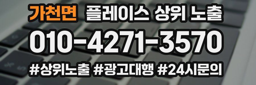 가천면 플레이스 상위 노출