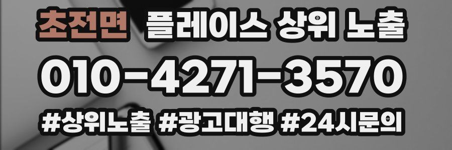 초전면 플레이스 상위 노출