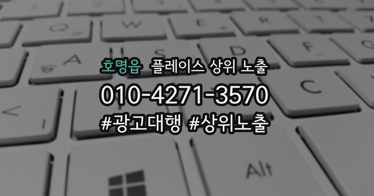 호명읍 플레이스 상위 노출