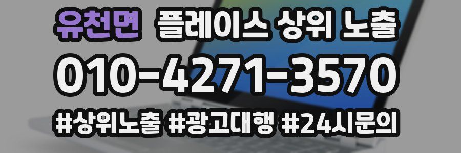 유천면 플레이스 상위 노출