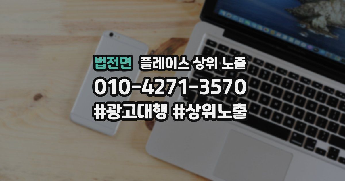 법전면 플레이스 상위 노출