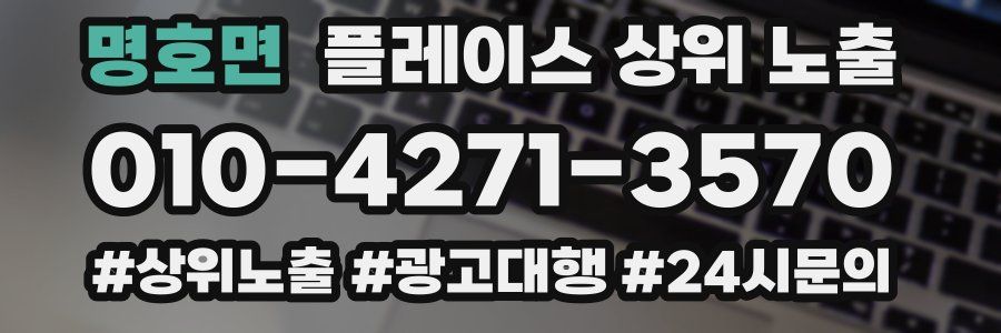 명호면 플레이스 상위 노출