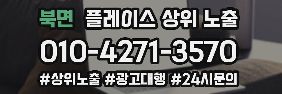 북면 플레이스 상위 노출