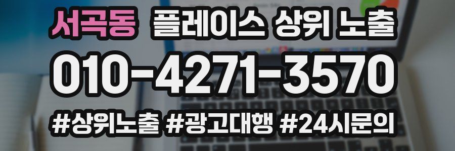 서곡동 플레이스 상위 노출