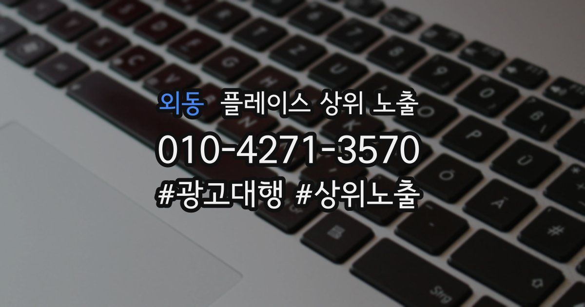 외동 플레이스 상위 노출