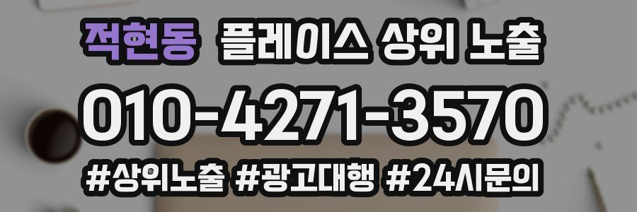 적현동 플레이스 상위 노출