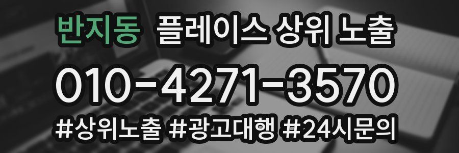 반지동 플레이스 상위 노출
