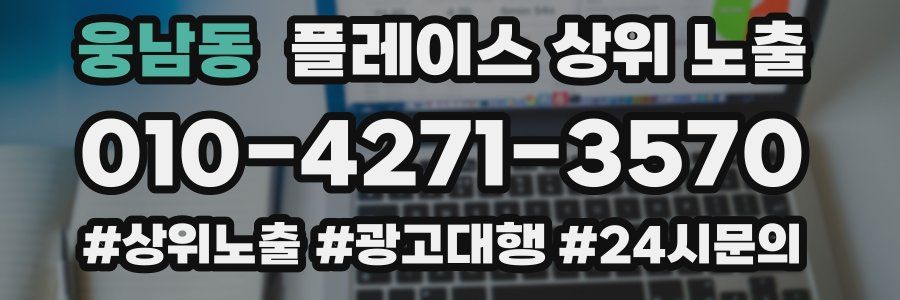 웅남동 플레이스 상위 노출