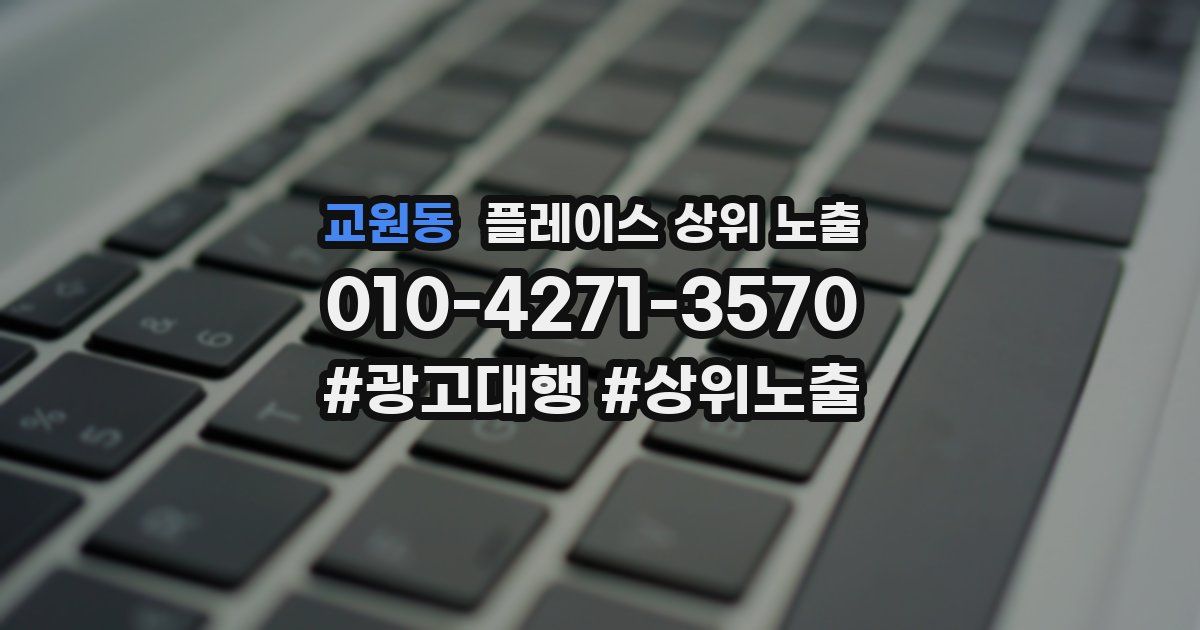 교원동 플레이스 상위 노출