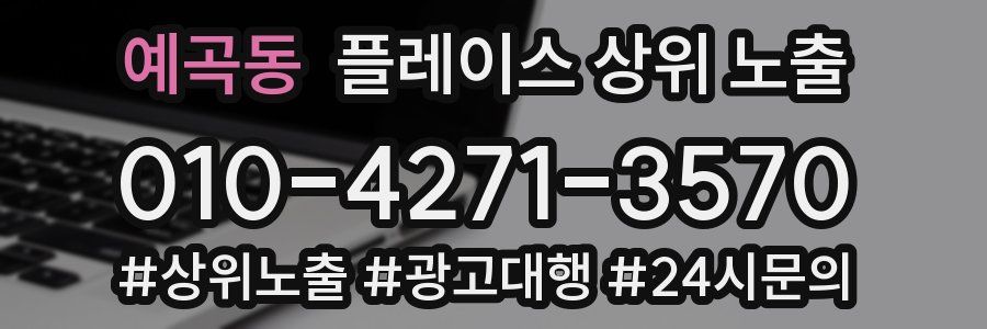 예곡동 플레이스 상위 노출