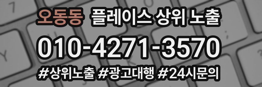 오동동 플레이스 상위 노출