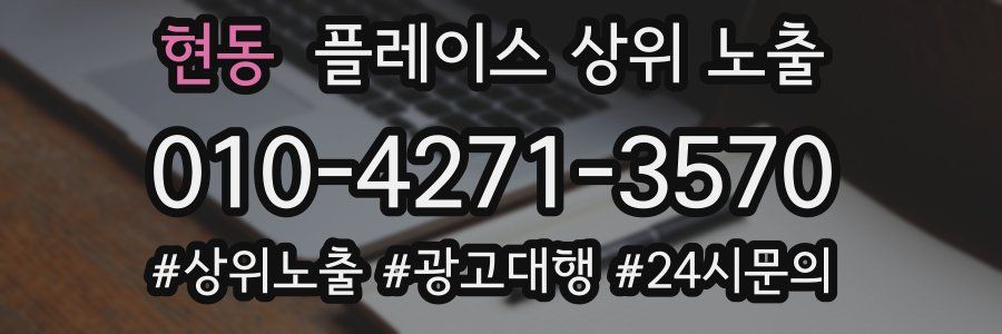 현동 플레이스 상위 노출