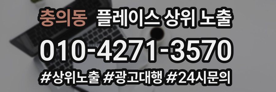 충의동 플레이스 상위 노출