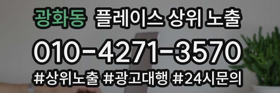 광화동 플레이스 상위 노출