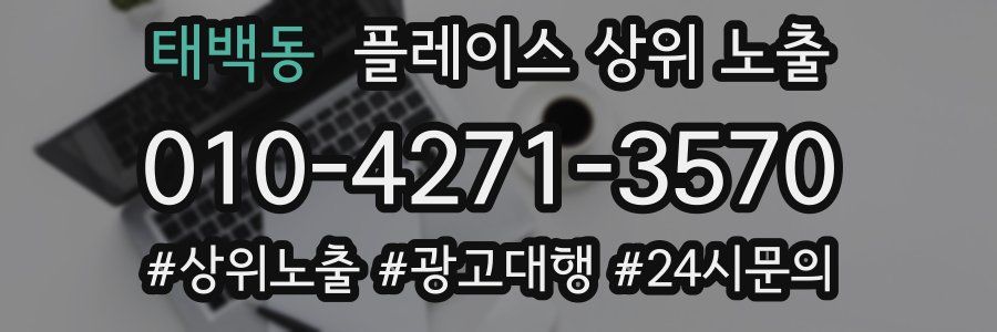 태백동 플레이스 상위 노출