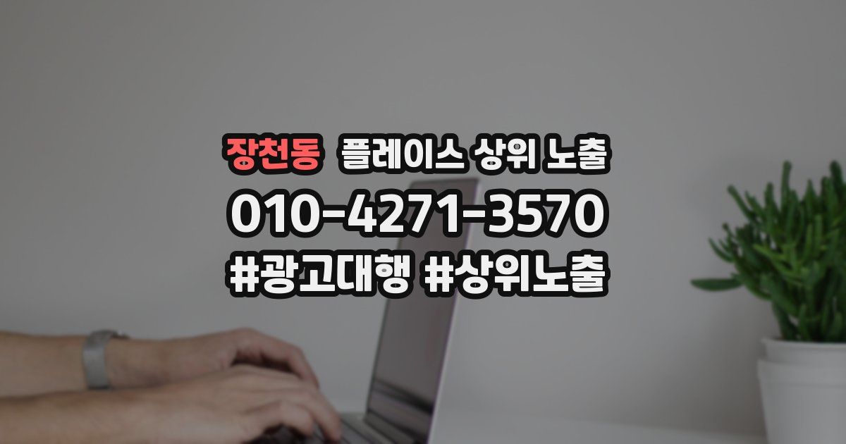 장천동 플레이스 상위 노출
