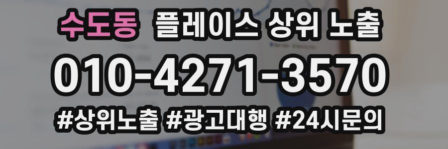수도동 플레이스 상위 노출