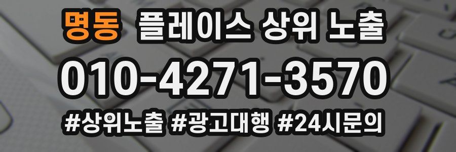 명동 플레이스 상위 노출