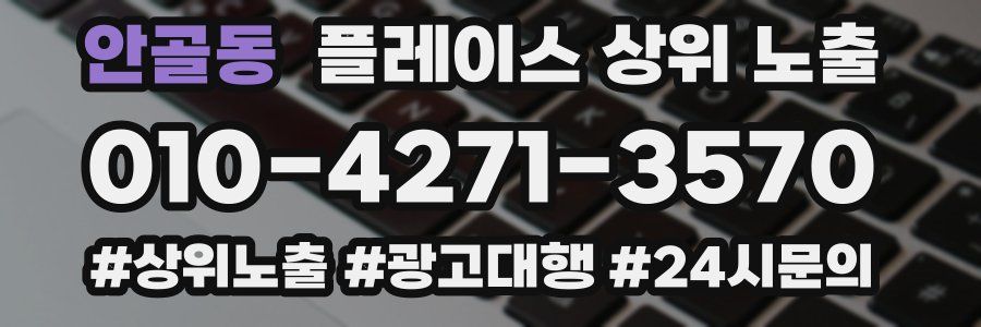 안골동 플레이스 상위 노출