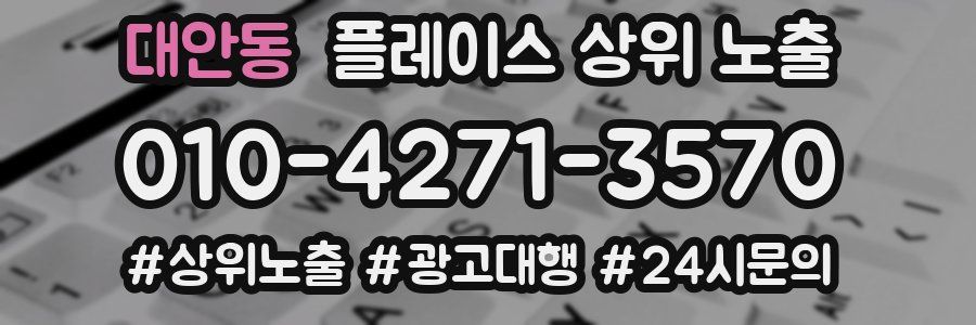 대안동 플레이스 상위 노출