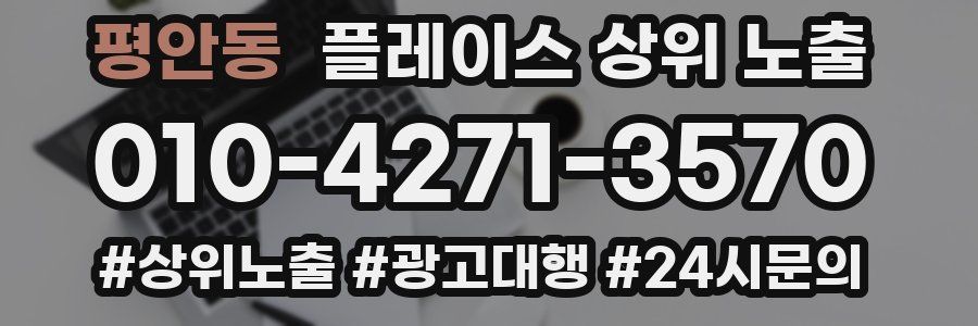 평안동 플레이스 상위 노출