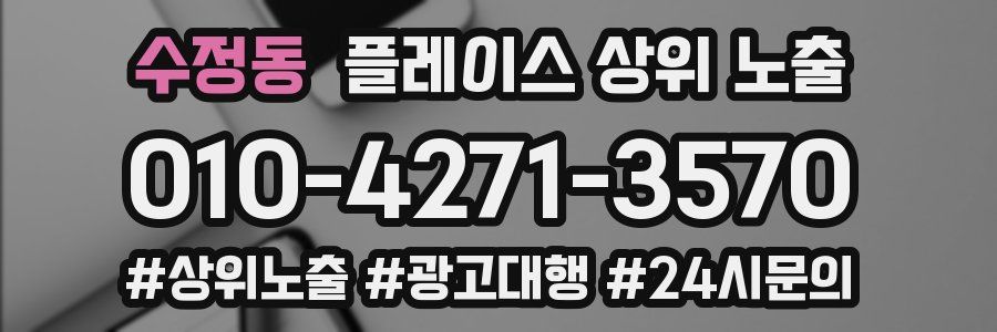 수정동 플레이스 상위 노출