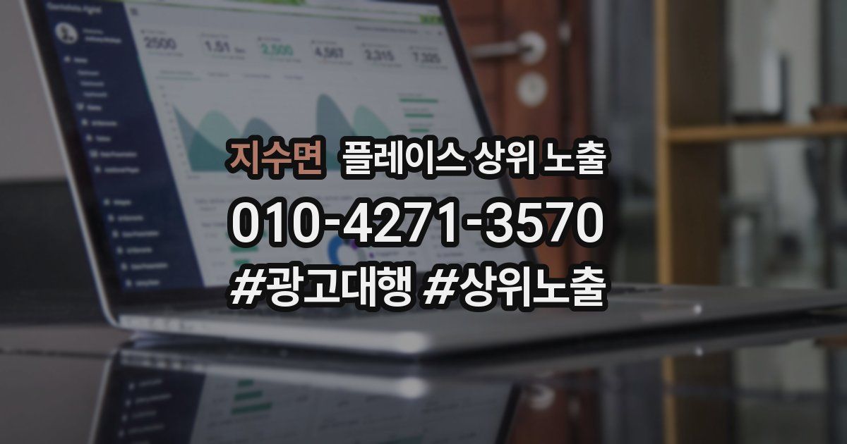 지수면 플레이스 상위 노출