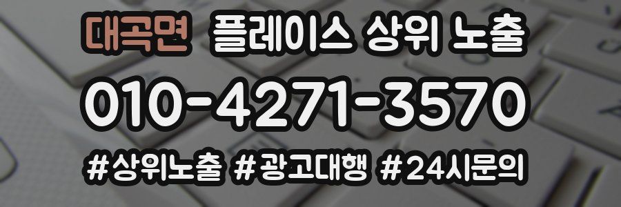 대곡면 플레이스 상위 노출