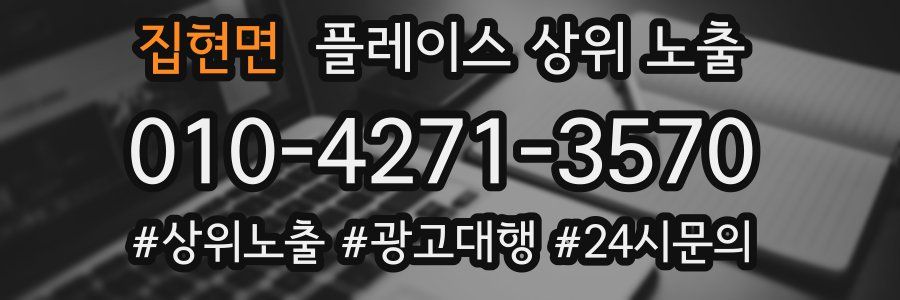 집현면 플레이스 상위 노출