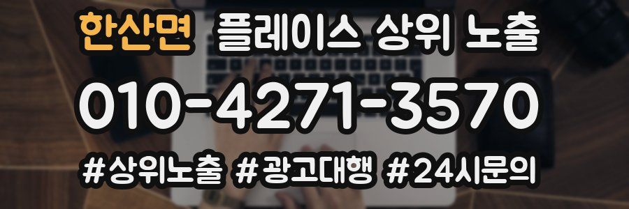 한산면 플레이스 상위 노출