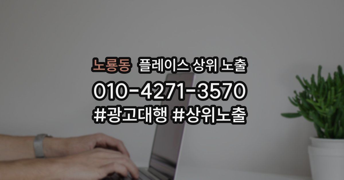 노룡동 플레이스 상위 노출