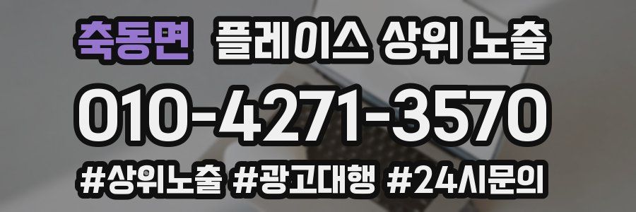 축동면 플레이스 상위 노출