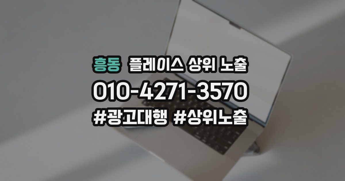 흥동 플레이스 상위 노출