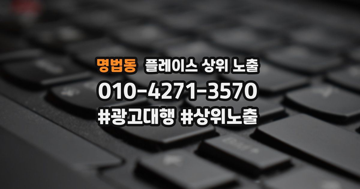 명법동 플레이스 상위 노출